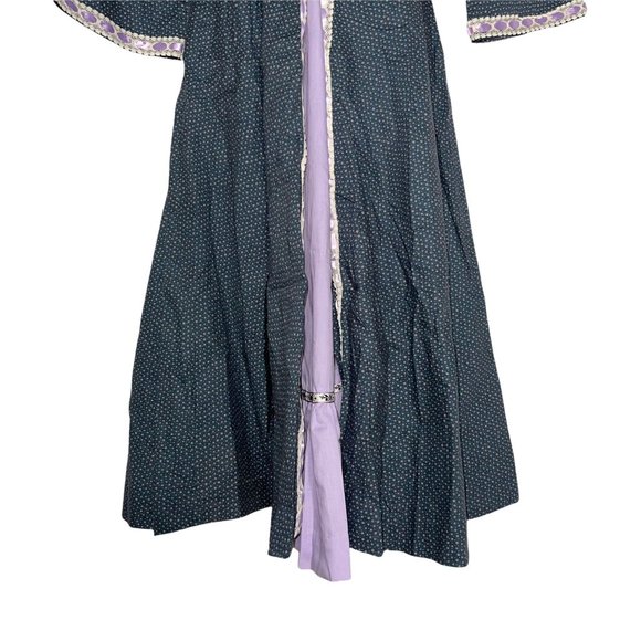 Handmade Vintage 1980's Prairie Style Floral Collared Maxi Dress Girl's 8 - Picture 4 of 10